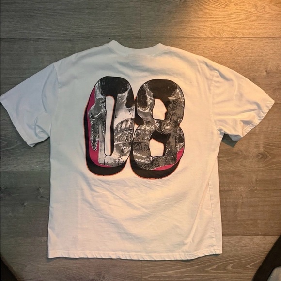 Hellstar Men's Graphic Long Sleeve Tee - White and Pink - Picture 3 of 5